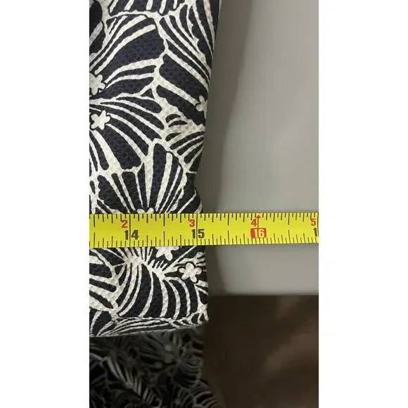 Brooks Brothers Sleeveless Floral Fit Flare Dress Career Nautical Navy Women's 6 - Picture 14 of 15